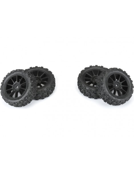 Pro-Line Badlands MX 1,9" Buggy padangos MTD Mach-10 juodi ratai: Typhon GROM