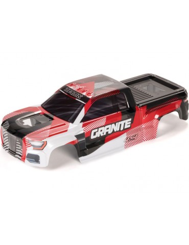 Arrma Clipless Painted Decaled Trimmed Body, Red: Granite 4x4