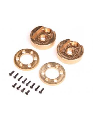 Axial Portal Cover and Weights, Brass (122.4g,34.6g ea), AF16P: AXP8