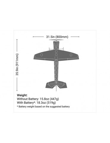 E-flite 4-Site 0.8m 3D FF PNP