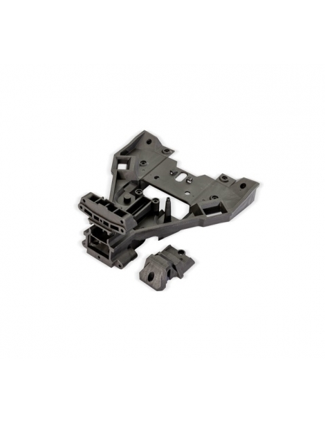 10934-Traxxas Bulkhead, front (lower)/ cap