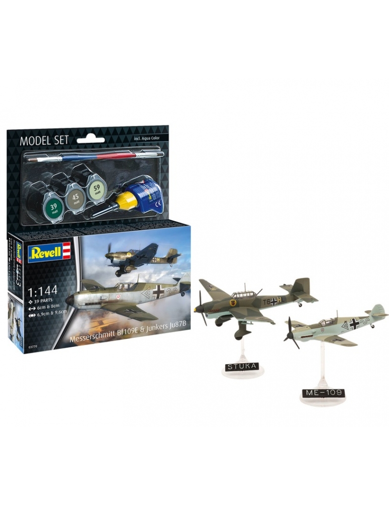 RVL63770-Revell Messerschmitt Bf109E & Ju87B Stuka (1:144) (set)