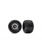 Traxxas Tires & wheels 2.1/2.6", charcoal gray wheels, Gravix tires (front) (2)