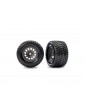 Traxxas Tires & wheels 2.1/2.6", charcoal gray wheels, Gravix tires (rear) (2)
