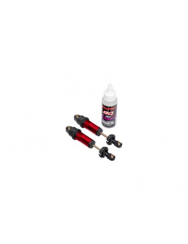 Traxxas Shocks, GT-Maxx, front, aluminum (red-anodized) (2)