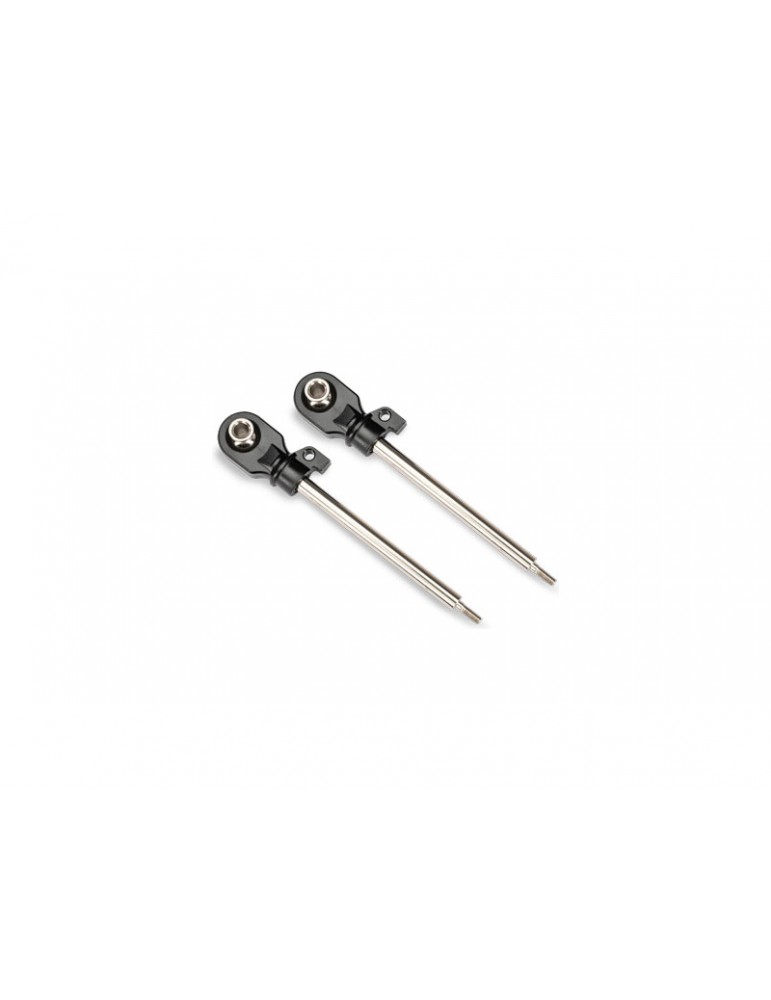 Traxxas Shock shafts, GT-Maxx, 72mm (steel, chrome finish) (2)