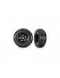 Traxxas Tires & wheels 3.2/4.9", Sand Car black wheels, tires (front) (pair)