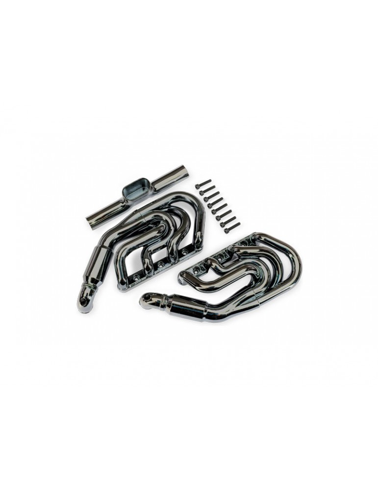 Traxxas Engine exhaust, black chrome
