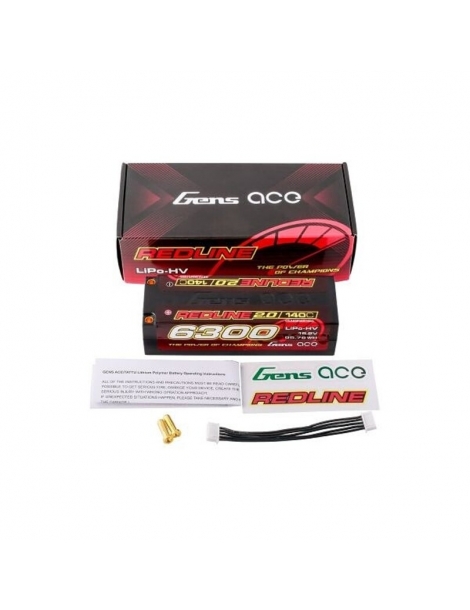 Akumuliatorius GensAce Redline 2.0 4S HV 15.2V-140C-6300 139x47x37mm 452g