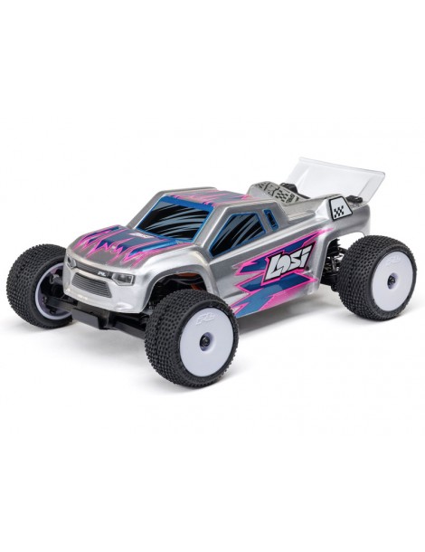 Losi 1/28 Micro-T 2S 2WD RTR Stadium Truck (Battery & Charger Included), Silver