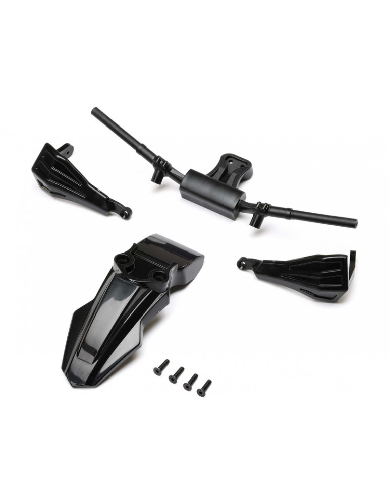 Losi Fender, Handguards & Handle Bars, Black: PM-SM