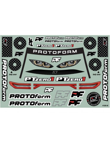 PROTOform 1/10 PTzero1 Light Weight (0.65mm) Clear Body for 190mm TC