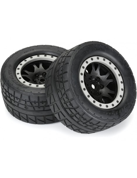 Pro-Line 1/5 Menace HP BELTED Pro-Loc F/R MTD 24mm Blk/Gry Impulse (2) (X-Maxx)