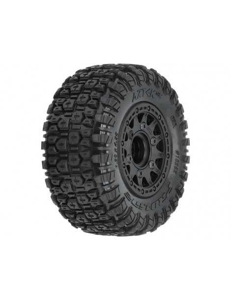 Pro-Line Aztek SC 2.2"/3.0" M2 (Medium) Tires Mounted on Raid Black 6x30 Removable Hex (12mm & 14mm)