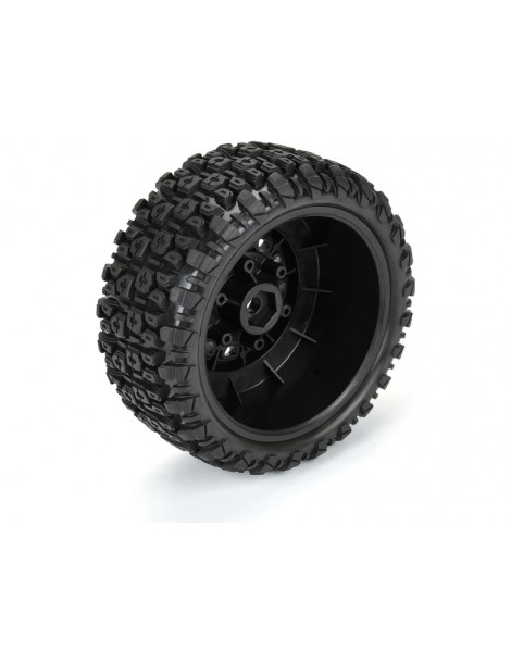Pro-Line Aztek SC 2.2"/3.0" M2 (Medium) Tires Mounted on Raid Black 6x30 Removable Hex (12mm & 14mm)