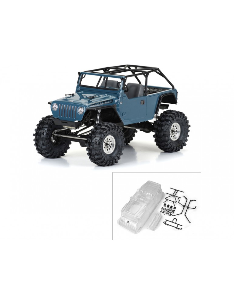 Pro-Line 1/10 2004 Jeep LJ Clear Body/Trail Cage 12.3" Wheelbase Crawlers