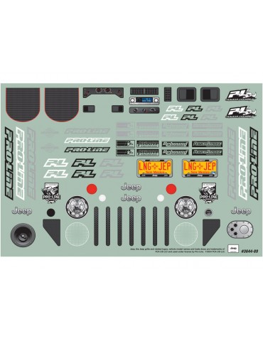 Pro-Line 1/10 2004 Jeep LJ Clear Body/Trail Cage 12.3" Wheelbase Crawlers