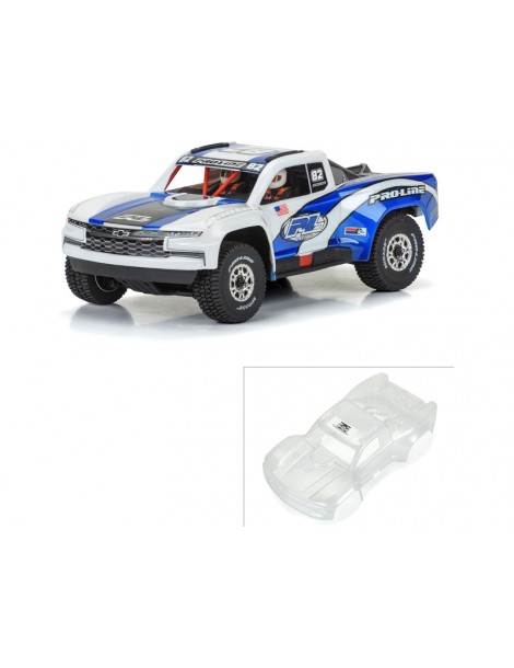 Pro-Line 1/16 iš anksto paruoštas 2019 Chevy Silverado Trophy Truck kėbulas: GROM