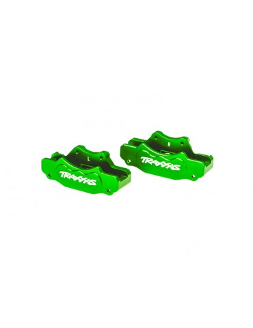 Traxxas Brake calipers, front aluminum (green-anodized)