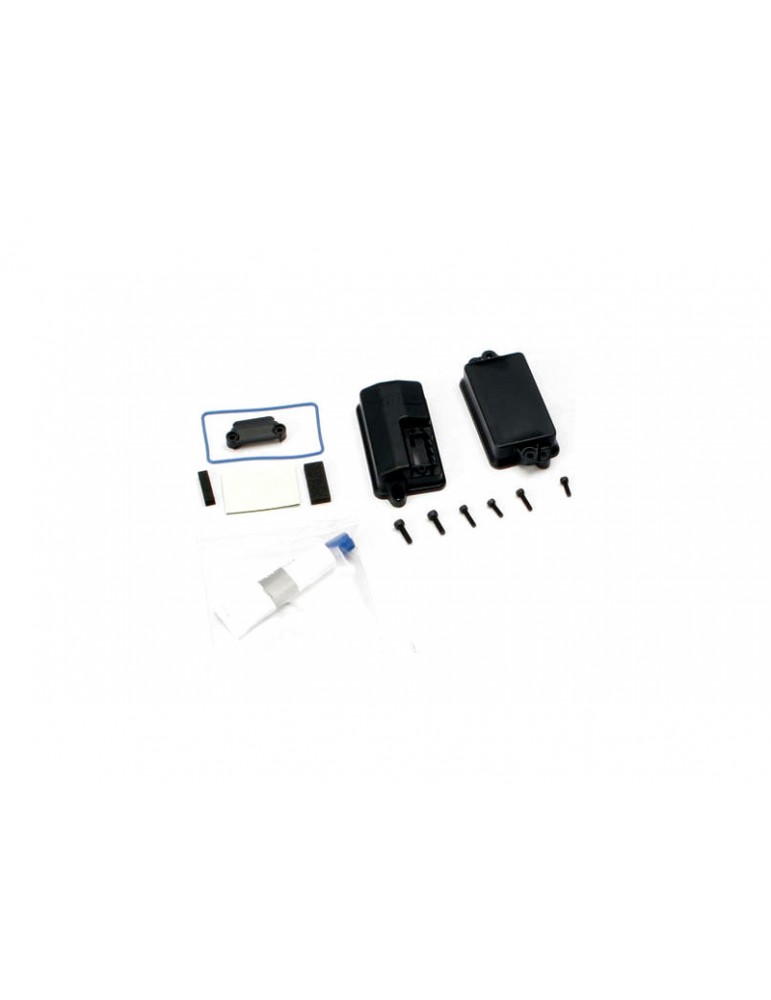 Traxxas Box, receiver (sealed)/ foam pad/2.5x8mm CS (4)/ 3x10mm CS (2)