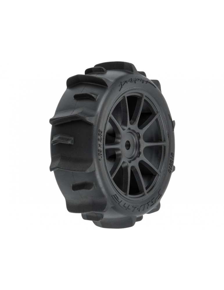 Pro-Line 1/14 Dumont F/R Tires MTD 12mm Black Mach-10 (4): Typhon GROM