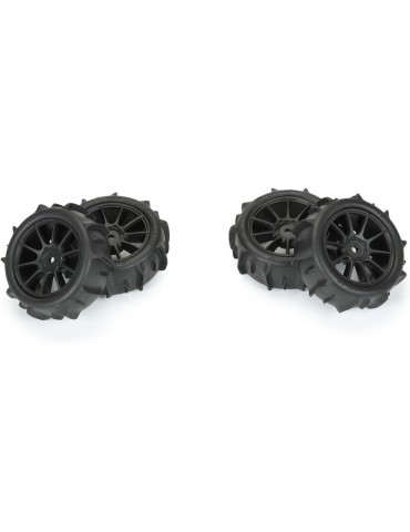 Pro-Line 1/14 Dumont F/R Tires MTD 12mm Black Mach-10 (4): Typhon GROM