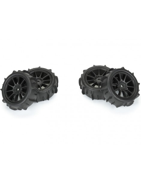 Pro-Line 1/14 Dumont F/R Tires MTD 12mm Black Mach-10 (4): Typhon GROM