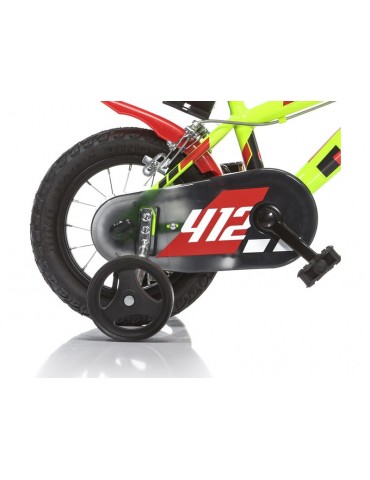 DINO Bikes vaikiškas dviratis 12" – žalia/juoda
