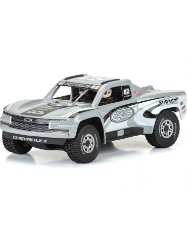 Pro-Line pilkas 2019 Chevy Silverado Trophy Truck kėbulas 1/16 GROM modeliui