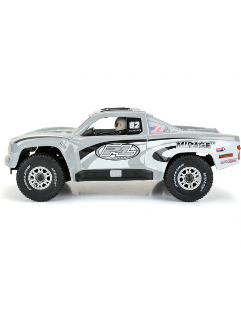 Pro-Line pilkas 2019 Chevy Silverado Trophy Truck kėbulas 1/16 GROM modeliui