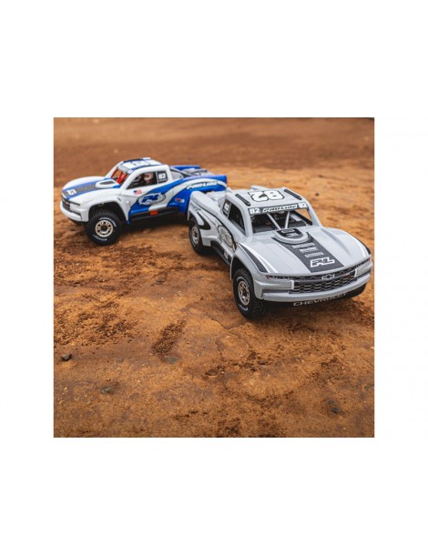 Pro-Line pilkas 2019 Chevy Silverado Trophy Truck kėbulas 1/16 GROM modeliui