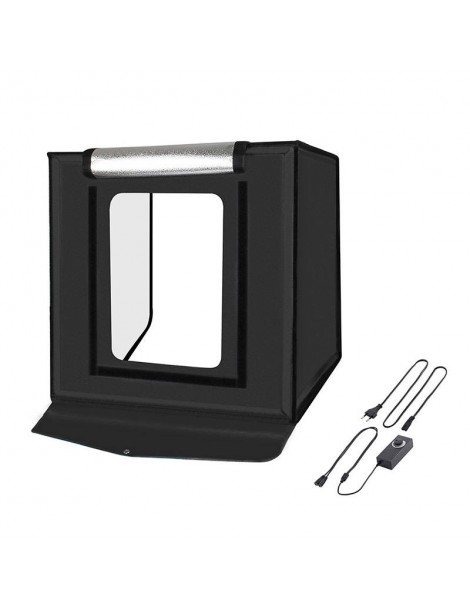 Photo Studio Puluz LED 60 cm, 3380 lm – šviesdėžė su fonais