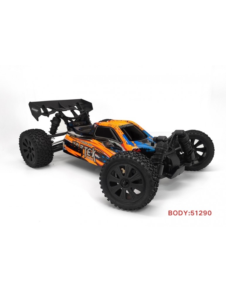 HSP Vortex 1:10 4WD Brushed Buggy RTR – Oranžinis
