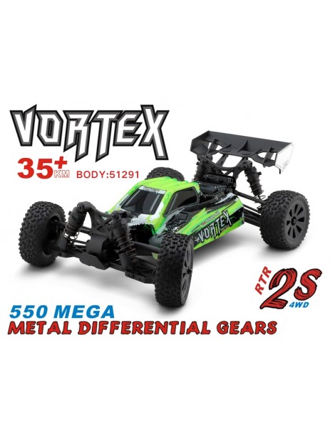 HSP Vortex 1/10 Brushed RC Buggy 2.4 GHz – žalias