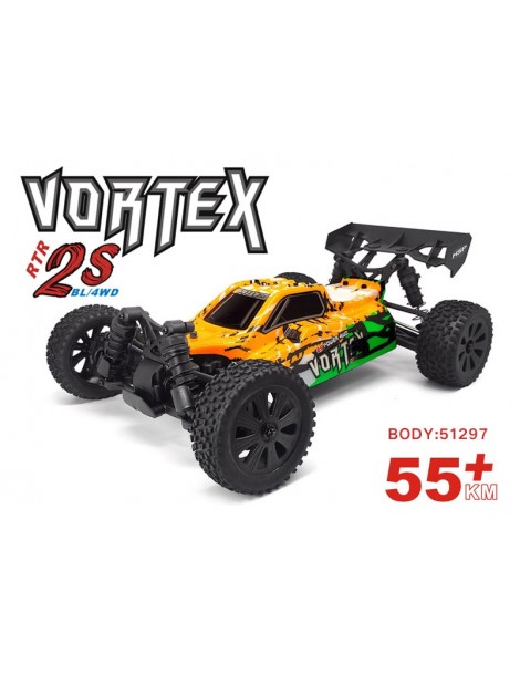 HSP Vortex PRO 1/10 Brushless RC Buggy 2.4 GHz – oranžinis