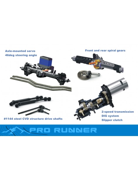 PRO RUNNER 1/10 set 2,4GHz, Blue
