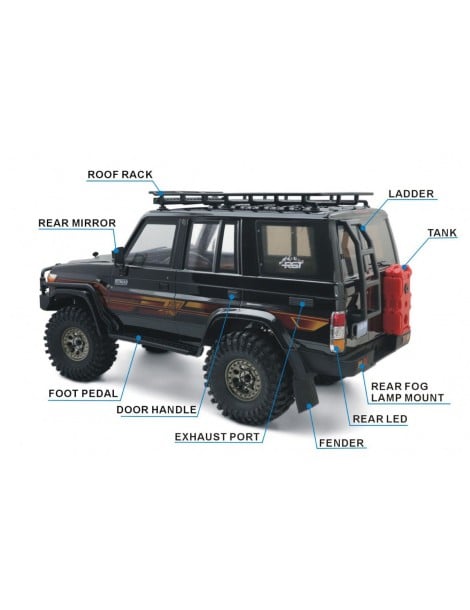 RESCUER 1/10 set 2,4GHz, Black