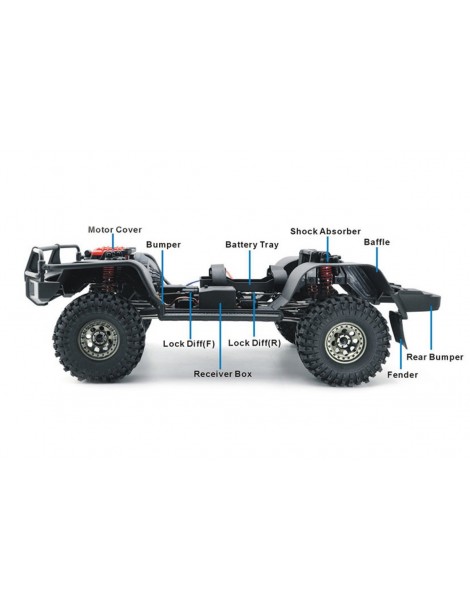 RESCUER 1/10 set 2,4GHz, Black