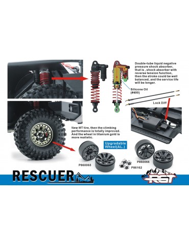 RESCUER 1/10 set 2,4GHz, Grey