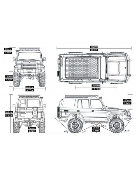 RESCUER 1/10 set 2,4GHz, Grey