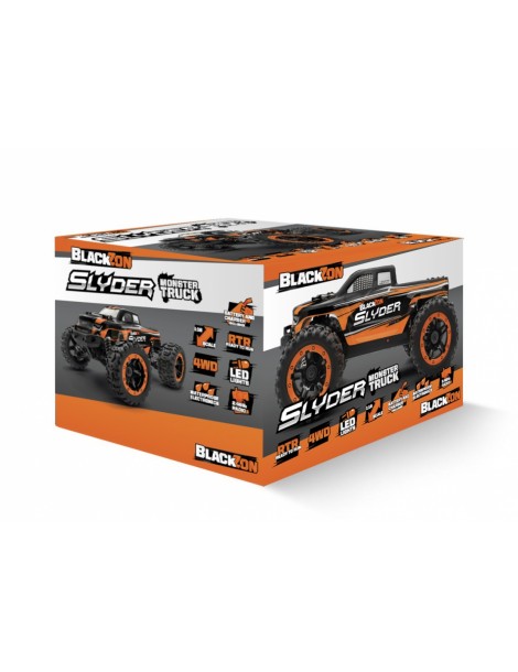 RC modelis Slyder MT Monster Truck 1/16 RTR - Oranžinis - pakuotė