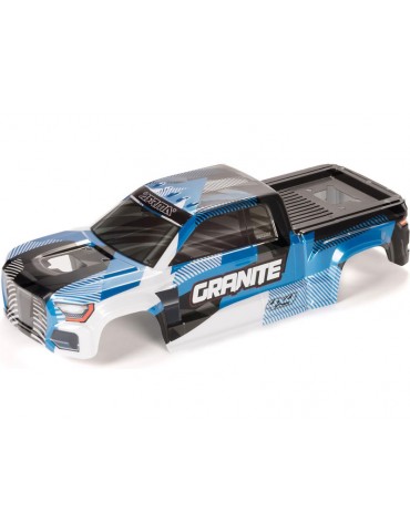 Arrma Clipless dažytas dažais dekoruotas kėbulas su apdaila, mėlynos spalvos: Granite 4x4
