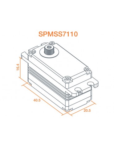 Spectrum 1/10 servo gervė 13kg.cm 25T