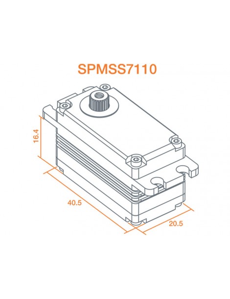 Spectrum 1/10 servo gervė 13kg.cm 25T