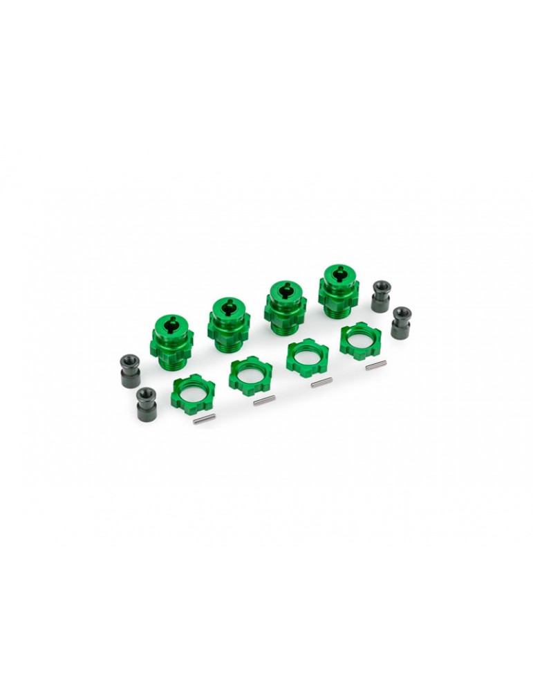 Traxxas ratų stebulės, dantytos, 17 mm, trumpos (žaliai anoduotos) (4) (skirtos 9080)
