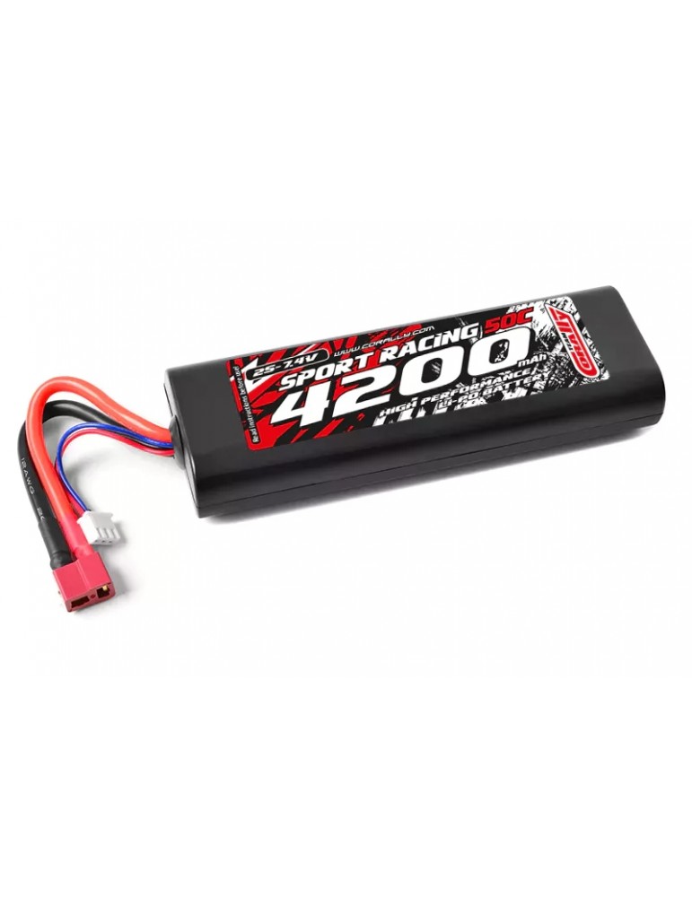 Sport Racing 50C - 4200mAh - 7.4V 2S - LiPo Stick Hardcase - T-Dean