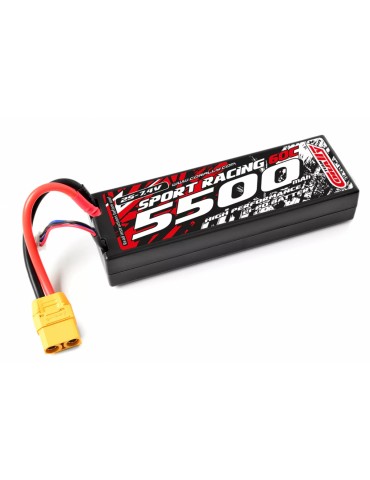 Sport Racing 60C - 5500mAh - 7.4V 2S - LiPo Stick Hardcase - XT90