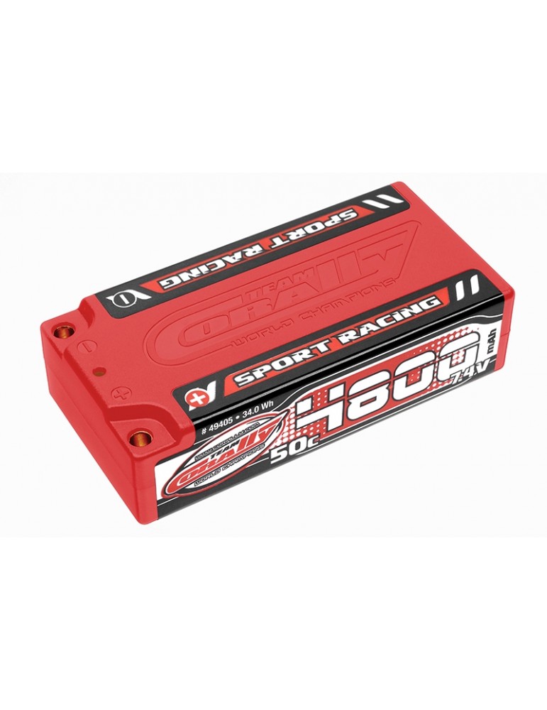 Sport Racing 50C LiPo Battery - 4800mAh - 7.4V - Shorty 2S - 4mm Bullit