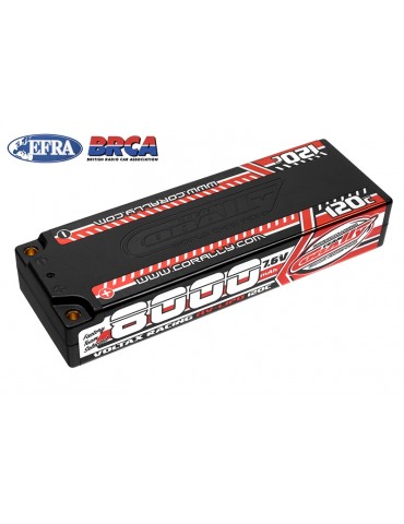 Voltax 120C LiPo HV Battery - 8000 mAh - 7.6V - Stick 2S - 4mm Bullit