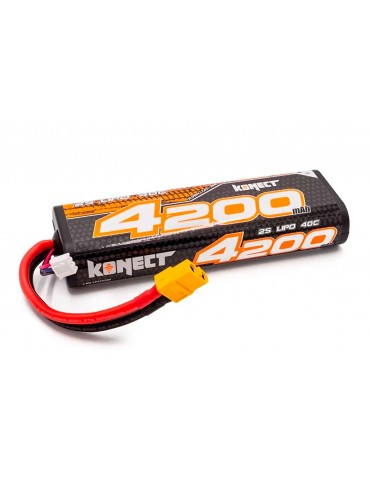 KONECT LiPo 4200mah 7.4V 40C 2S1P 31Wh (Round